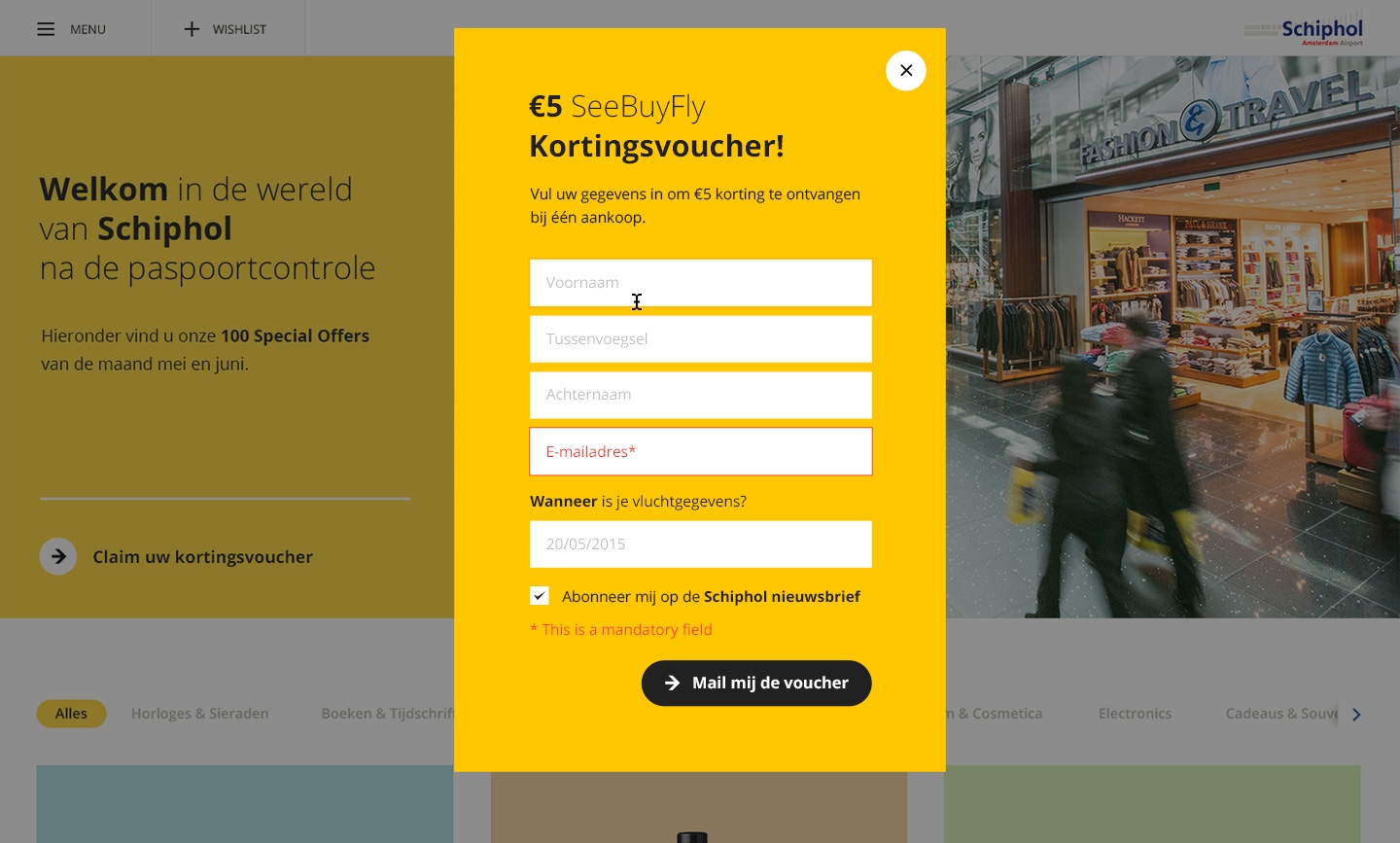 Schiphol SeeBuyFly Happy Hour